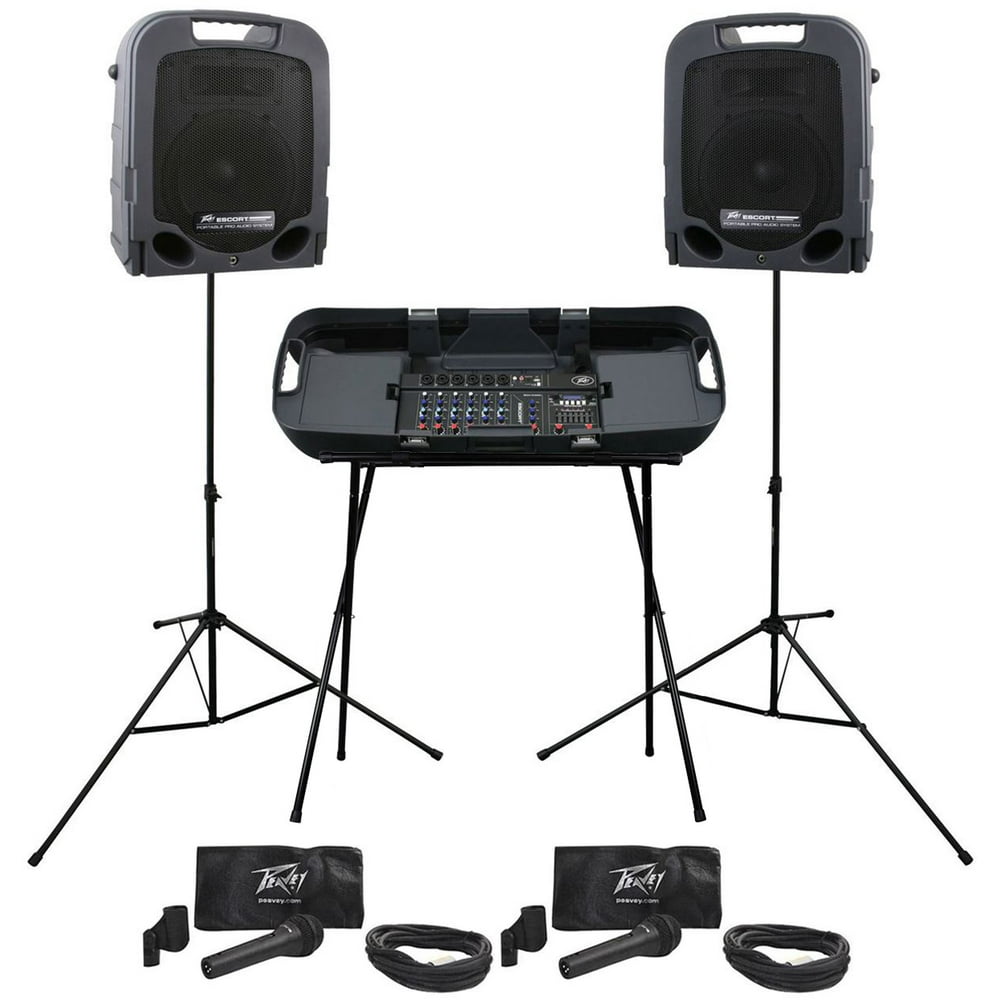 Peavey ESCORT 3000 300w Portable PA Powered Speaker System w/Mixer