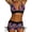 Multicolor, variant on Fmbrln Swimsuits for Women 2 Piece with Boyshorts Fashion Floral Print Bikini Sets Trendy Halter Back Tie Modest Bathing Suits