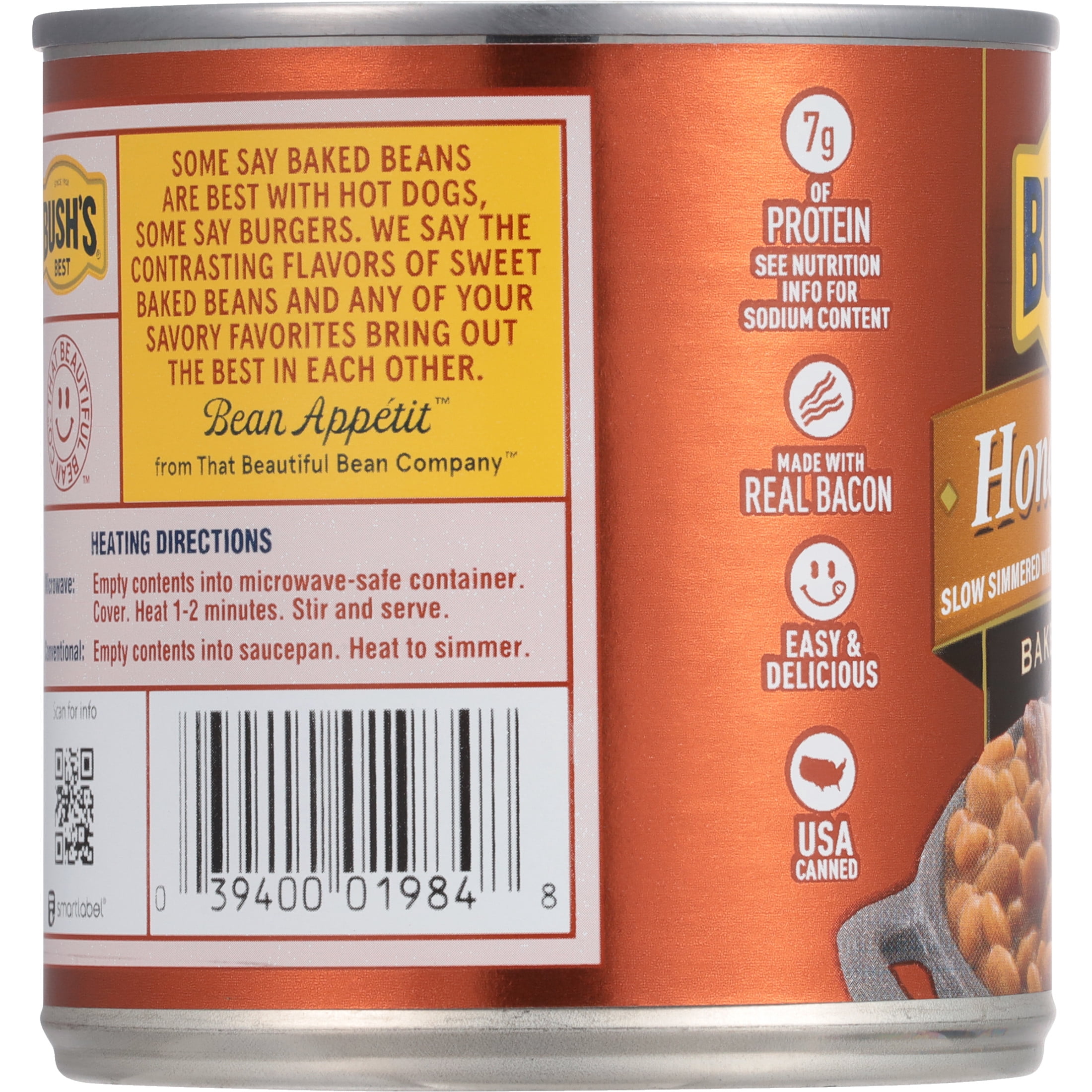 Bush's Honey Sweet Baked Beans, Canned Beans, 16 oz Can