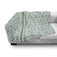 thumbnail image 3 of Tropical Soft Flannel Fleece Throw Blanket, Abstract Design Green Tones Exotic Leaves Tropic Botany on Plain Background, Cozy Plush for Indoor and Outdoor Use, 70" x 90", Multicolor, by Ambesonne, 3 of 6