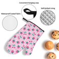 thumbnail image 3 of Daiia Cherry Strawberry Pattern Oven Mitts and Pot Holders 4 pcs Set,High Heat Resistant 500 Degree Extra Thicken Long Kitchen Cotton Oven Glove, 3 of 6