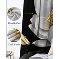 thumbnail image 3 of Gorgeous Flowers Blackout Curtains for Bedroom Living Room Darkening Curtains 96 Inches Long White Gold Floral Botanicals Black Window Curtain 2 Panels Set Window Treatment Grommet Drapes 52"x96", 3 of 9