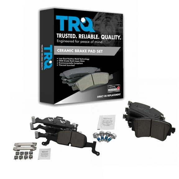TRQ Front & Rear Ceramic Disc Brake Pad Kit for Audi A4 A5 Q5 New BFA20193 Fits select: 2017-2019 AUDI A4 ALLROAD