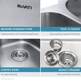 thumbnail image 4 of Ruvati RVM4110 Undermount 16 Gauge 15 in. Bar Sink Single Bowl, 4 of 6