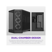 H6 RGB+ (2026) Compact Dual-chamber ATX Case - All Black