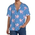 thumbnail image 3 of Wukai Cute Poodle Dog Men's Casual Short-Sleeve Button Down Shirt - Lightweight Summer Dress Shirt for Daily Wear-XX-Large, 3 of 7