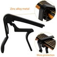 thumbnail image 2 of Guitar Capo, 2 Pack Quick Change Key Guitar Capo For Acoustic Electric Classical Guitar, Black, 2 of 7