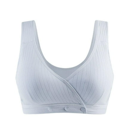 LAST CLANCE SALE! Front Cross Snap Push Up Nursing Bra Maternity Bras  Green  XL