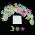 thumbnail image 1 of 100Pcs Moons Stars Glow In The Dark Home Room Decals Kids Bedroom Decoration, 1 of 7