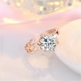 thumbnail image 4 of Fidget Ring Birthstone Rings for Women Thumb Rings Fidget Ring Women Rose Gold Ring Spinner Ring Anxiety Ring for Women Cubic Zirconia Ring, 4 of 9