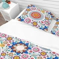 thumbnail image 4 of Designart 'Abstract Flowers Pattern' Bohemian & Eclectic Bedding Set - Duvet Cover & Shams, 4 of 4