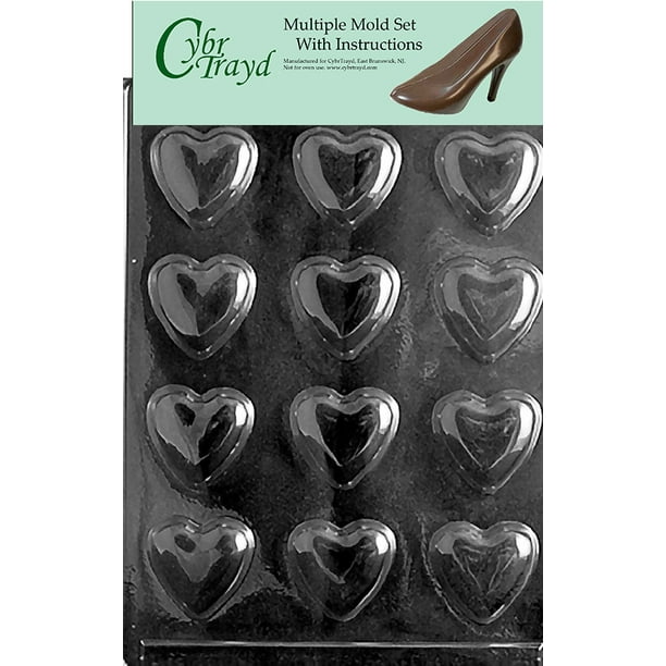 Medium Heart Valentine Chocolate Candy Mold with Exclusive Cybrtrayd