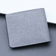 thumbnail image 1 of Fashion ID Short Wallet Solid Color Neutral Men Canvas Open Purse Wallet Mens Travel Wallet, 1 of 5