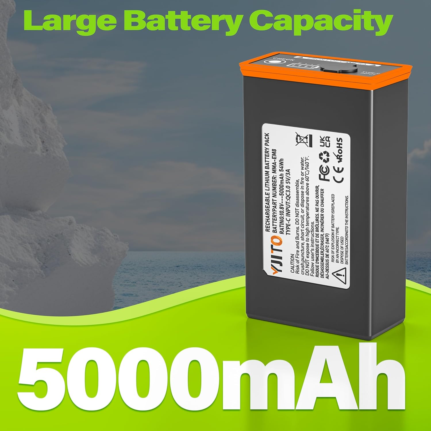 4 Pack 5000Mah battery replacement Compatible for Edge Series Cellular Trail Camera 5000mAh Lithium-Ion Battery Compatible with Moultrie Edge, Edge PRO, Edge 2, Edge 2 PRO 10.8V 54Wh