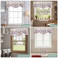 thumbnail image 6 of Tie Up Valances for Windows, Pink Roses Floral Adjustable Valance Curtains Window Treatment for Living Room/Bedroom, Vintage Romance Botanical Flowers Rod Pocket Kitchen Curtains & Drapes 42x18 Inch, 6 of 9