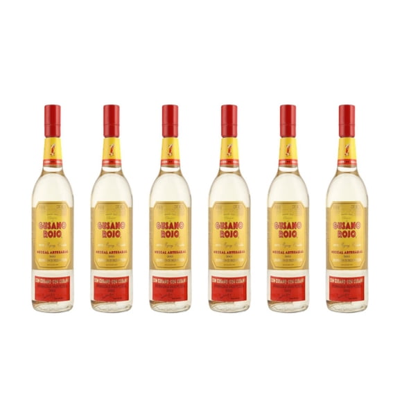 Pack de 6 Mezcal Gusano Rojo Clasico Joven 1 L