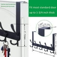 thumbnail image 2 of Over The Door Hook Hanger - 5 Tri Hooks, Heavy Duty Over The Door Towel Rack Coat Rack for Clothes Hat Towel, Black, 2 of 7