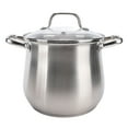 thumbnail image 1 of Olla De Acero Inoxidable Con Canasta, Olla Grande Con Vaporera Y Tapa Vidrio, Olla Para Sopa Olla Cocinar, Para Enlatar, Freír Mariscos, Hervir, 8 Pulgadas Alto X 12 Pulgadas, 1 of 7