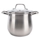 thumbnail image 1 of Olla De Acero Inoxidable Con Canasta, Olla Grande Con Vaporera Y Tapa Vidrio, Olla Para Sopa Olla Cocinar, Para Enlatar, Freír Mariscos, Hervir, 8 Pulgadas Alto X 12 Pulgadas, 1 of 7