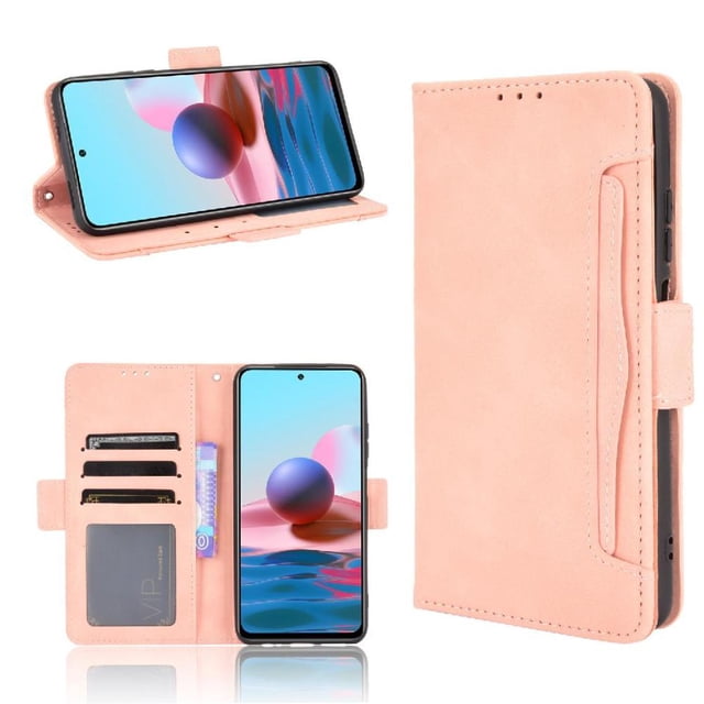 Funda Cartera Magnética para Xiaomi Redmi Note 10 4G- Tarjetero Desmontable, Cuero PU, Soporte