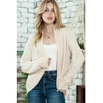 thumbnail image 4 of SOMER Womens Cardigan Casual Open Front Long Sleeve Chunky Knit Soft Fuzzy Plus Size Cream Neutral for Fall Layering Sweaters Outerwear Coats 2025, 4 of 6
