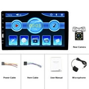 Car Multimedia Player 9-inch Central Control Large-screen Mp5 Bluetooth-compatible Player With External Microphone Reversing Camera