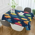 thumbnail image 2 of Yayeee Tablecloths 54" x 54" Rectangle Wrinkle Resistant Party Table Cover, Rainbow Space Cat, 2 of 8