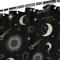 thumbnail image 3 of Black Beige Sun Moon Star Planet Pattern Shower Curtain 84"x72" ,Bathroom Decorative Shower Curtains Set with 12 Hooks,Modern Waterproof Washable Shower Curtain, 3 of 6