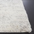 thumbnail image 3 of SAFAVIEH Berber Torvald Abstract Polyester Shag Area Rug, Ivory/Light Grey, 11' x 11' Square, 3 of 8