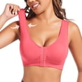thumbnail image 4 of Daolelai Women's Front Button Sports Bra Underwear Hollow Gathered Beautiful Back Underwear, 4 of 9