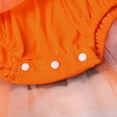thumbnail image 5 of Coerni Toddler Girls Halloween Pumpkin Bat Tutu Dress Headdress 2pcs Outfit Baby Halloween Orange Tulle Sweat Outfits, 5 of 8