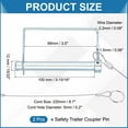 thumbnail image 2 of Uxcell 2 Pcs 15/32" x 3-15/16"Square Trailer Coupler Pins with Ear Extended Cord, 2 of 7