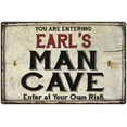 thumbnail image 1 of EARL'S Man Cave Sign Rustic 16 x 24 Matte Finish Metal 116240035101, 1 of 1