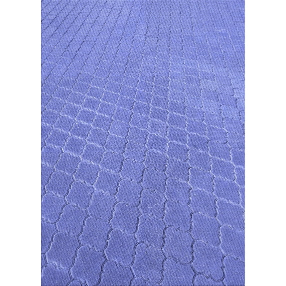 Ahgly Company Machine Washable Indoor Rectangle Transitional Sky Blue Area Rugs, 4' x 6'