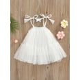 thumbnail image 4 of Chollius Toddler Infant Baby Girls Sleeveless Dress Dot Print Adjustable Shoulder Straps Tulle Dress Summer Clothing, 4 of 7