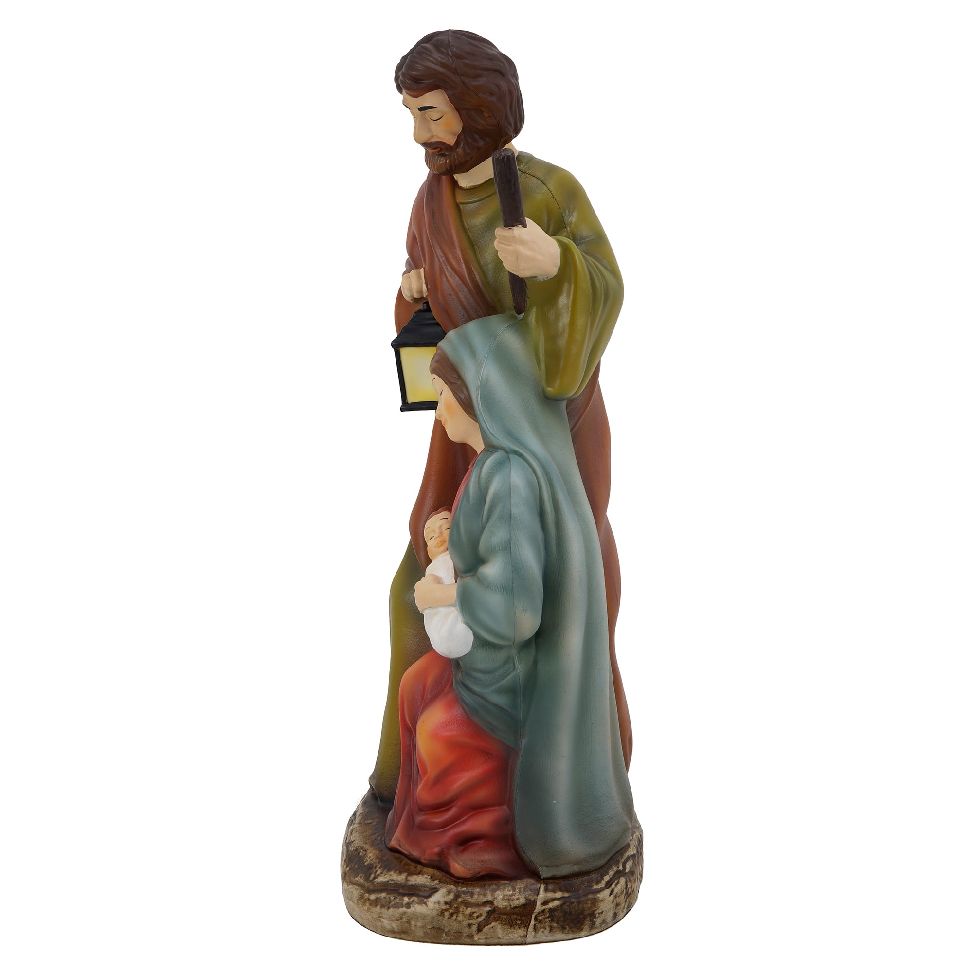 Lighted Blow Mold Joseph, Mary and Jesus Christmas Decoration, Multicolor, 24", by Holiday Time