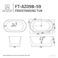 thumbnail image 5 of Chand 59 in. Acrylic Flatbottom Freestanding Bathtub in White, 5 of 7