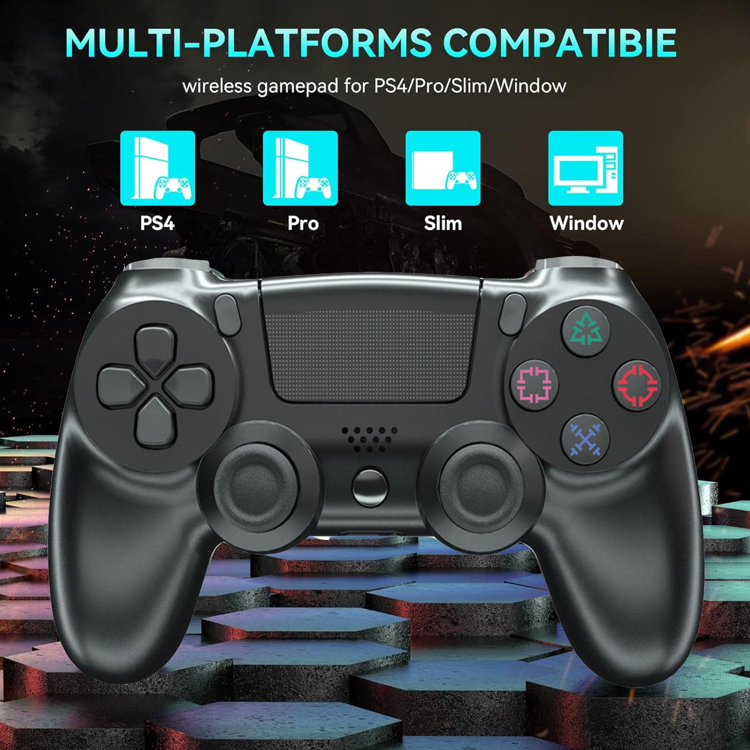 Wireless Game Controller Compatible with Playstation 4, Dual