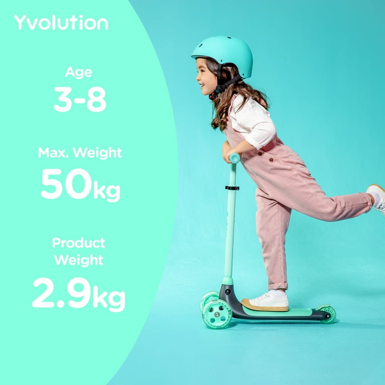 Yvolution Glider Kiwi Green, 3-Wheeled Toddler Scooter, Unisex, Ages 3-8 Years, Light-up Wheels Yvolution Glider Kiwi Green, 3-Wheeled Toddler Scooter, Unisex, Ages 3-8 Years, Light-up Wheels
