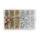 thumbnail image 4 of Kit de 300 tuercas remachables M3 M4 M5 M6 M8 M10 con inserto roscado de cabeza plana de aluminio y zinc., 4 of 13