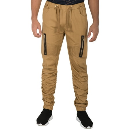 Angelstat Cargo Pocket - vibes gold label mens vertical zipper cargo patch pocket moto knee black twill scrunched leg joggers