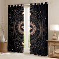 thumbnail image 3 of Feelyou Hippie Tribal Eye Black Out Curtains, Mystic Stripes Abstract Curtains Pack of 2 (42x63 Each), Boho Stars Moon Galaxy Bedroom Curtains, Blackout Curtains Bedroom Decor, 3 of 7