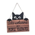 thumbnail image 4 of 2 Letreros De Bienvenida Divertidos Para Gatos, Placa De Madera Para Decoración Al Aire Libre, 4 of 9