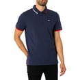 thumbnail image 2 of Tommy Jeans Regular Flag Neck Polo Shirt, Blue, 2 of 5