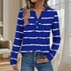 thumbnail image 1 of Ailaofu Womens Long Sleeve Tops Fall Button V Neck Graphic Shirts Dressy Casual Henley Tops Women Blouses, 1 of 5