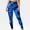 Blue, variant on Lilgiuy Women's High Waist Bodybuilding Sports Trendy Tight Fitting Yoga Trousers Full Length Pants for Party Club Birthday