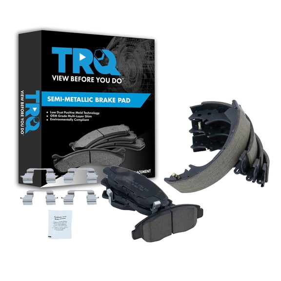 TRQ Front and Rear Brake Pads Ceramic Hardware Fits 1990-2002 Honda Accord