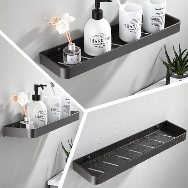 Estante de baño para el hogar, estante de almacenamiento de champú de Metal, versátil para el baño del hogar FLhrweasw Nuevo