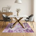 thumbnail image 3 of ODIKA 5'x7' Ultra-Soft Area Rug, Purple Abstract Boho Distressed Scroll Vintage Faded Watercolor None Washable, Bare feet friendly, Silk-Touch for Bedroom Home office, 3 of 7