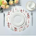 thumbnail image 5 of GZHJMY Christmas Tree Round Placemats Set of 6, Non-Slip Table Mats Washable Heat Resistant Place Mats for Kitchen Dining Table Home Decor,15.4 Inch, 5 of 7